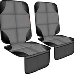 XHYANG Car Seat Protector 1 Pack Car Seat Cushion Mat Thickest Padding,Waterproof 600D Fabric Car Seat Covers for Non-Slip Backing Mesh Pockets for Baby and Pet (Black, 2 Pcs)