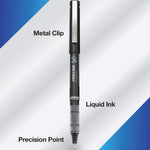 Pilot, Precise V7, Fine Point 0.7 mm, Black Ink Pens, Pack of 12 | rollerball pen for smooth writing, perfect for notes and journaling, smudge resistant rolling ball pen