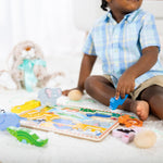 Melissa & Doug Safari Wooden Chunky Puzzle (8 pcs) for Toddlers and Preschoolers, FSC Certified, Ages 2+