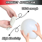12 inch Matte Black Red and White Latex Balloons 100-Pack for Birthday Party Decorations