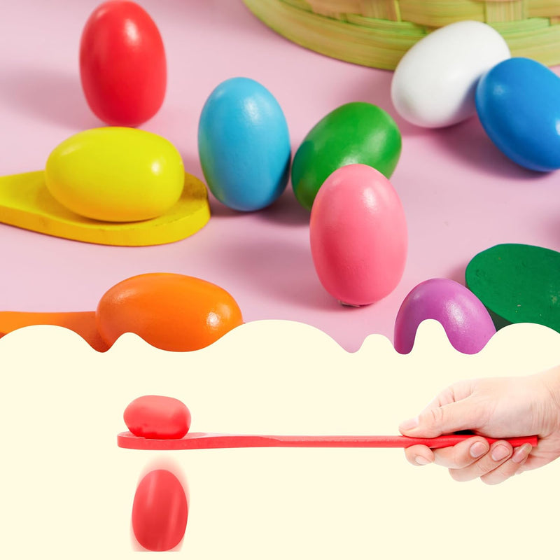 joyin easter egg and spoon race game set for 12 players carnival outdoor yard game