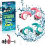 Waterproof Swimming Ear Plugs for Adults Kids, 3 Pairs Reusable Silicone | Reusable swim earplugs for pools, surfing, diving, showering and water sports, Keep Water Out and Ear Protection