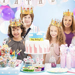 Gold paper crown, DIY birthday king crown craft for decorating, paper prince princess crown hats for school classroom