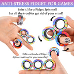 Cevioce 9Pcs Magnetic Rings Fidget Toys Adults Teens Boys ADHD Anxiety Magnetic Fidgets for Kids Fidget Spinner Rings for Relief Gifts for Kids 8+ Year Old Easter Basket Stuffers