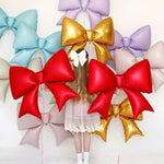 4 pink bow balloons 38inch, 4pc set, pink, coquette, birthday, party supplies, wedding decor
