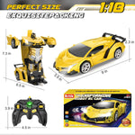 Transform Remote Control Car Toy for Kids 4-8, 2.4GHz RC Car with 360° Rotation and One-Key Transformation