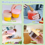 RowinsyDD Baby Food Containers, 4 oz, 8 Pack, Glass Jars with Lids | Baby Food Storage Containers Small Baby Food Jars Glass with Lids Baby Food Containers for Freezer Microwave Safe BPA Free