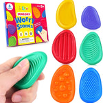 Fidget Toys Sensory Stone for Kids: 6 Pack Textured Soft Worry Stone for Autism Kids Calming - Fidget Stress Toys for Students Stress Relief - Small Prizes Fidget Toys