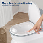 CheerTry Toddler Potty Training Toilet, Larger Potty Chair, Detachable Seat | Suitable for Boys & Girls Ages 1-3, with Flushing Sound, Wipes Storage, Toilet Lid & Toilet Paper Holder - Grey