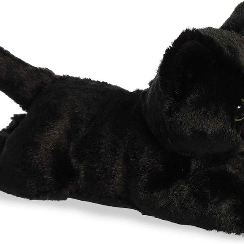 Aurora® Adorable Mini Flopsie™ Twilight Cat™ Stuffed Animal - Mini Companions Ready for Playful Adventures - for Kids All Ages, Toddlers, Adults, and Families - Black 8.5 Inches