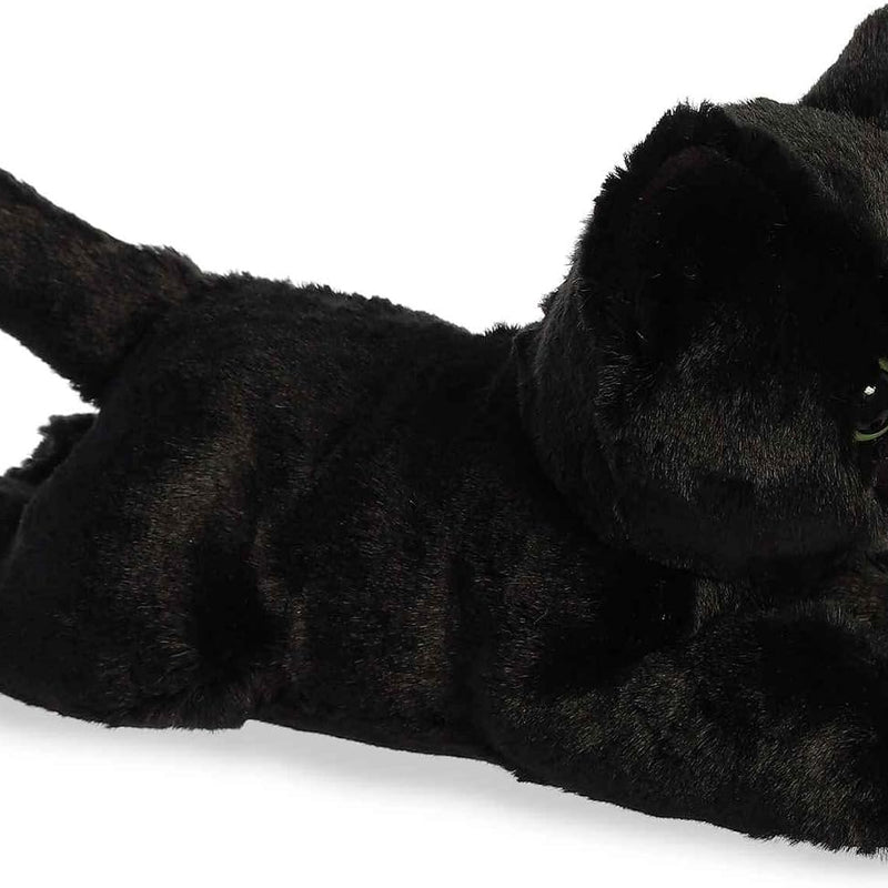 Aurora® Adorable Mini Flopsie™ Twilight Cat™ Stuffed Animal - Mini Companions Ready for Playful Adventures - for Kids All Ages, Toddlers, Adults, and Families - Black 8.5 Inches