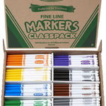 Crayola Fine Line Markers Classpack (200ct), Teacher Classroom Must Haves & Essentials, Bulk Kids Markers For Preschool, Kindergarten, Elementary School