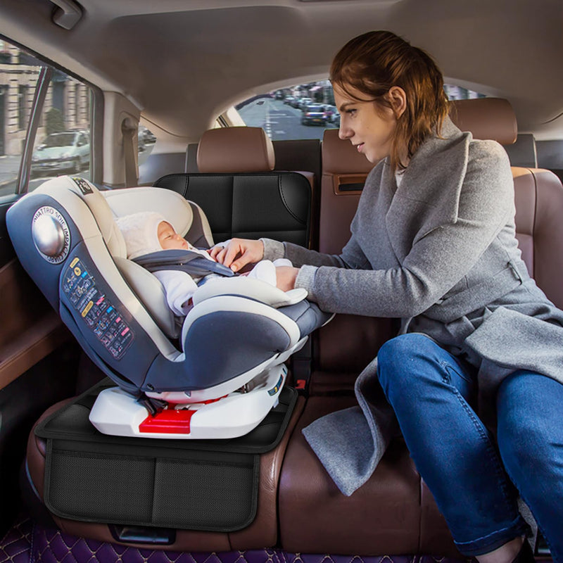 Meolsaek Car Seat Protector for Child Car Seat，Non-Slip Backing No Imprints | Durable Car Seat Mat 600D Fabric, Waterproof Car Seat Cover with Thick Pad