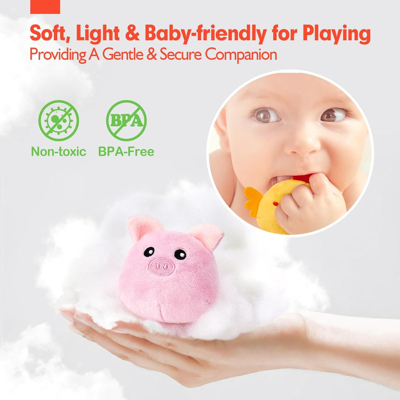 hahaland Surprise Barn Stuffed Farm Animals Montessori Toy for 6 Month Old Babies