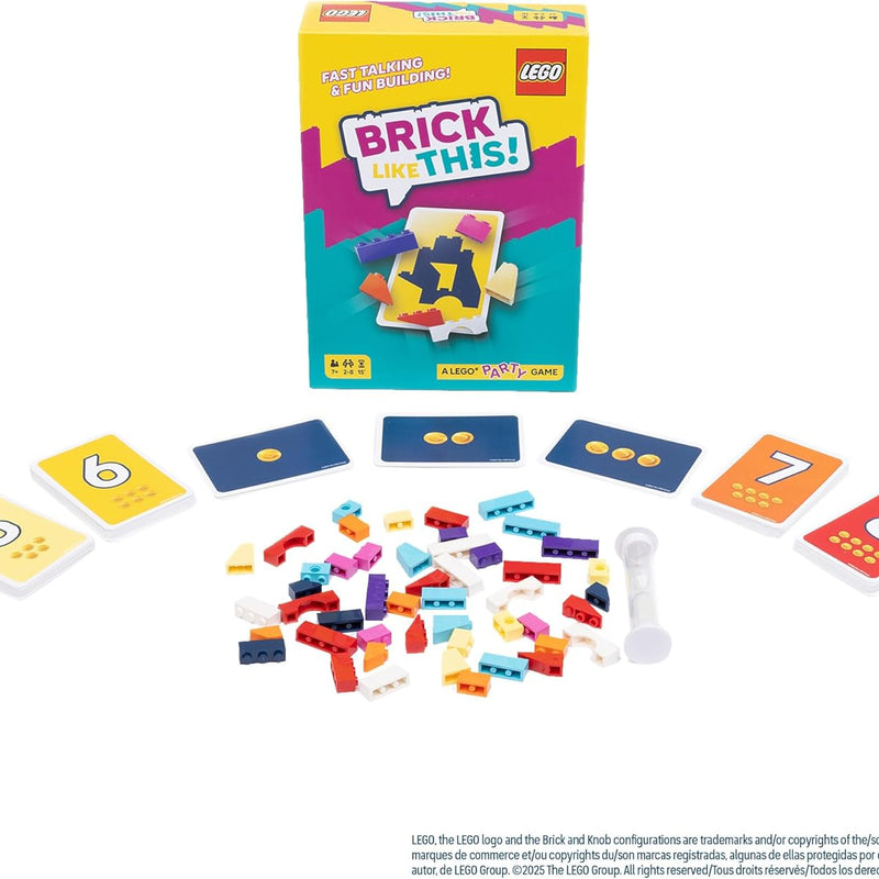 Asmodee Brick Like This! The Official Lego Party Game - A Fast, Fun Building Game for Families, Kids, Teens & Adults, Ages 7+, 2-8 Players, 15 Minute Playtime