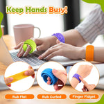 Sensory Fidget Toys for Kids: Textured Silicone Slap Bracelets 6 Pack, Stress Relief Fidgets for Autism ADHD, Wearable Sensory Toys for Adults Office Desk, Calm Down Travel Airplane Toys
