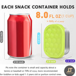 Tanjiae 4Pack 8oz Small (1 CUP) Stainless Steel Snack Containers for Kids | Reusable Easy Open Toddler Snack Containers with Silicone Lids | Stackable Toddler Lunch Box for Daycare, School and Travel