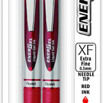 Pentel EnerGel RTX Retractable Liquid Gel Pen, (0.3mm), Extra Fine Line, Needle Tip, Black Ink, Pack of 3 (BLN73BP3A)