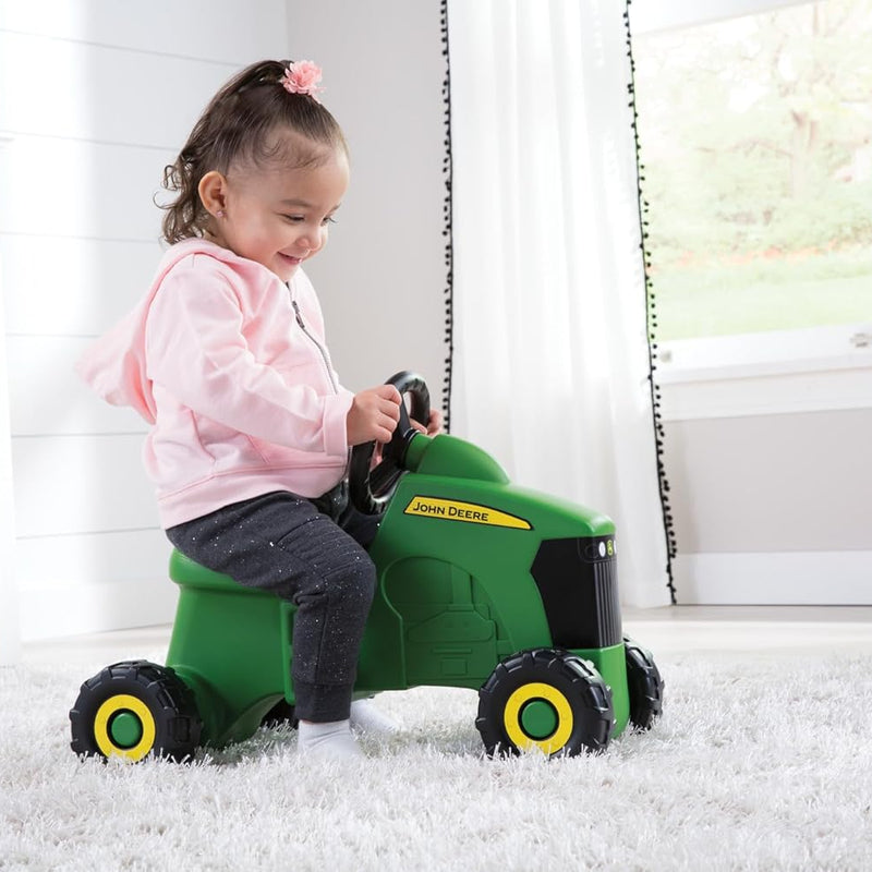 John Deere sit 'n scoot tractor for kids 18 months and up, green, 3-wheel ride on toy