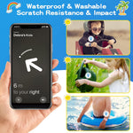 Waterproof Airtag compatible silicone bracelets for kids, 2 pack hidden wristband, lightweight tracker watch band
