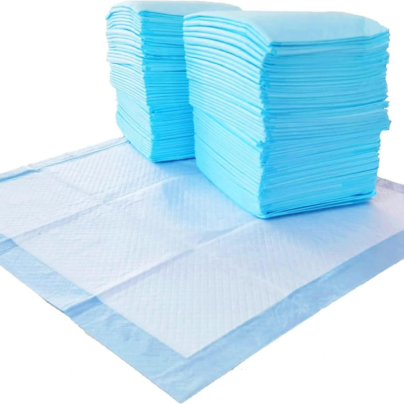 Amazon Basics Scented Dog and Puppy Potty Training Pee Pads, 5-Layer Leak-Proof Super Absorbent with Quick-Dry Surface, Regular Size 22 x 22 Inch, Blue, 150 Count