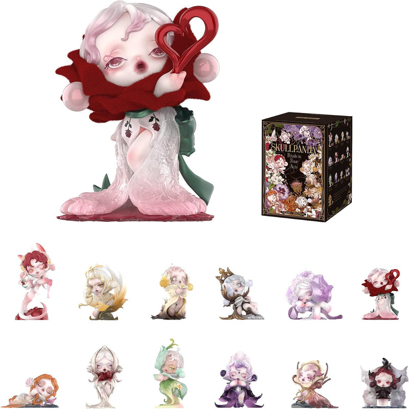 POP MART SKULLPANDA Petals in Four Acts Series Action Figures, Blind Box, Mystery Box, Collectible Toys Home Decorations, Holiday Birthday Gifts for Girls and Boys, Single Box