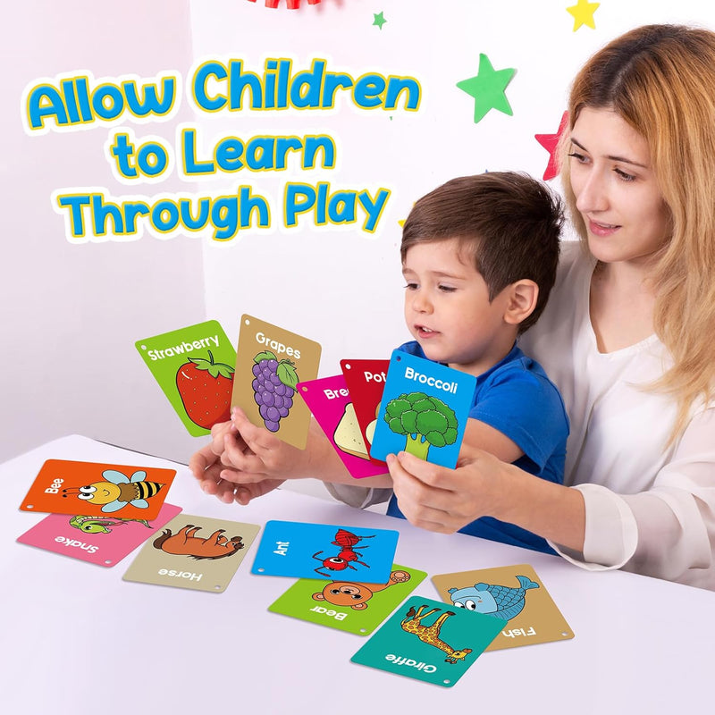 Torlam Toddler Flash Cards, Learning Alphabet, Numbers, Shapes, Colors, Animals, and More