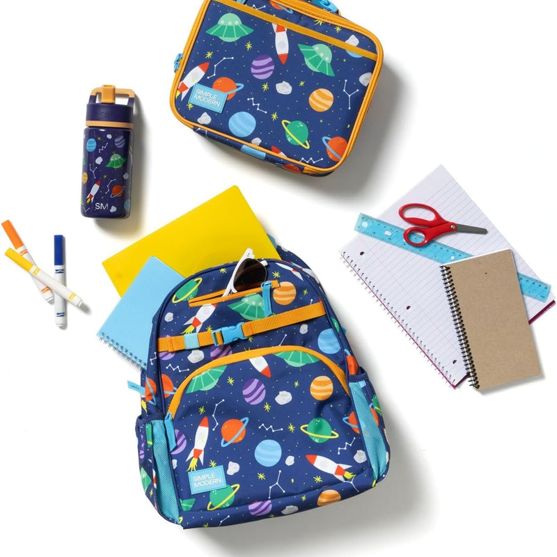 Simple Modern Medium Disney Pixar Toddler Backpack for School Girls and Boys | Kindergarten Elementary Kids Backpack | Fletcher Collection | Kids - 15" tall | Pixar Mashup on Blue