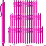 50 Pack Black Ink Pens - Bulk Pens, 1.0MM Medium Point Ballpoint Pens, Smooth Writing No Bleed Retractable Ball Point Pen (Black)