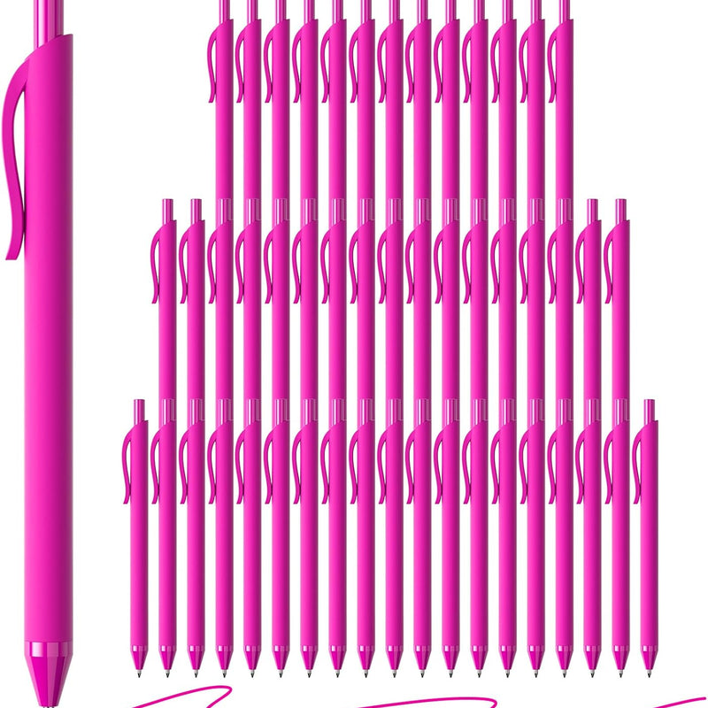 50 Pack Black Ink Pens - Bulk Pens, 1.0MM Medium Point Ballpoint Pens, Smooth Writing No Bleed Retractable Ball Point Pen (Black)