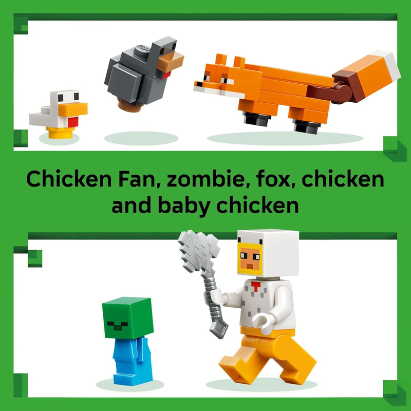 LEGO Minecraft Chicken Farm Building Toy for Kids - 21585
