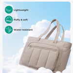 BAGSMART Tote Bag for Women, 2 Set Work Tote Bag with Zipper | 20L Capacity, 15.6'' Laptop Quilted Nurse Handbags for Work Travel College