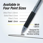 Pilot G2 Premium Refillable & Retractable Rolling Ball Gel Pens, Bold Point, Bold Gel Pens, 1.0 mm, Black Ink, 4-Pack
