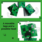 LEGO Minecraft The Creeper Building Toy for Kids, Ages 10+, Includes 1st Version Creeper Minifigure