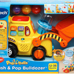 VTech Pop-a-Balls Push and Pop Bulldozer, Yellow