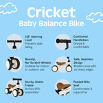 Retrospec 4-Wheel Balance Bike for Toddlers Ages 12-24 Months, First Bike & Toddler Ride-On Toy for 1 Year Old Boys & Girls