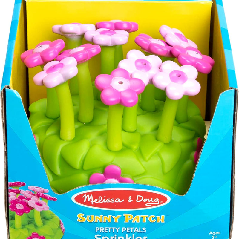 Melissa & Doug Sunny Patch Pretty Petals Flower Sprinkler Toy for Kids Outdoor Water Play