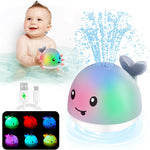Anggiko Baby Bath Toy, Light Up Whale Sprinkler for Toddlers Ages 1-3, 6-12 Months Rechargeable Battery Toy Gift