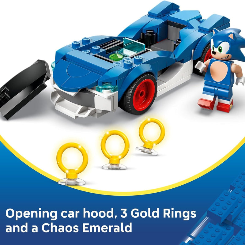 LEGO Sonic the Hedgehog Sonic: Speedster Lightning Race Car Toy for Kids, Ages 7+