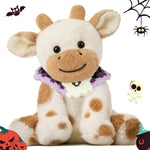Hopearl Adorable Cow Plush Toy Floppy Dairy Cattle Soft Kawaii Cow Stuffed Animal Cute Birthday Holiday Gift for Boys Girls Kids Toddlers, 9''
