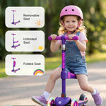 Gotrax KS3 Kids Kick Scooter with LED Lighted Wheels and Adjustable Height Handlebars
