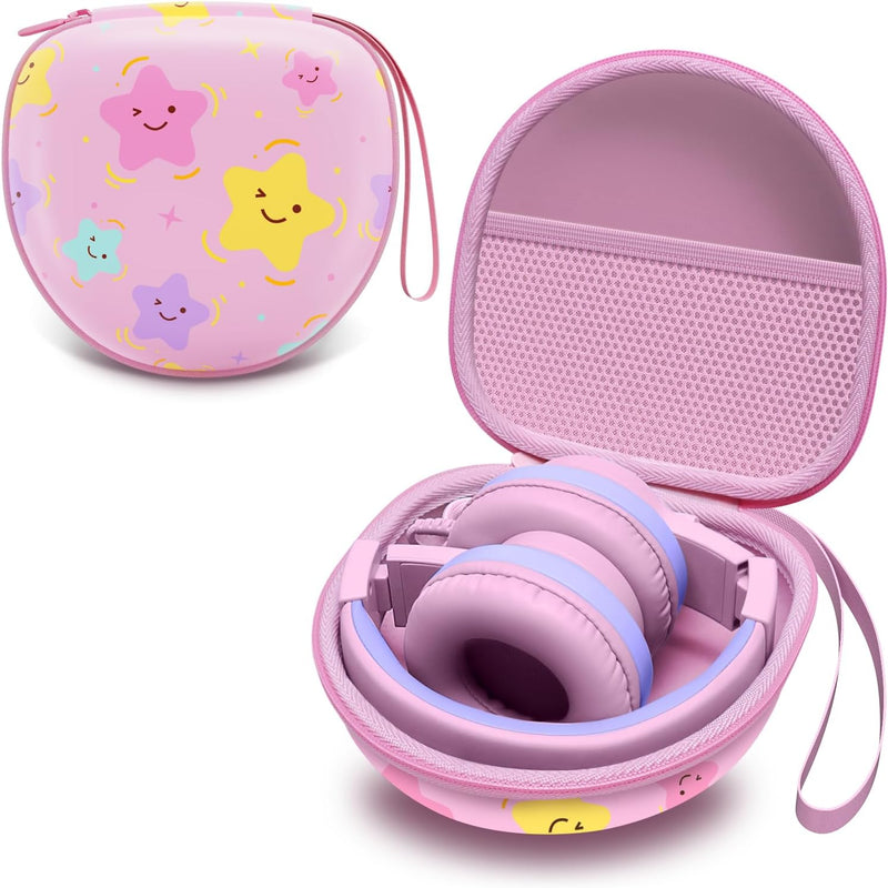 Kids Headphones Case Compatible with iClever BTH12 / HS19 / BTH26 / JoySpark-T5 / Candy Bila BH03 / EarFun/IMYB/MIDOLA MD-B01 / noot Products Foldable Kids Headphones, Blue (Case Only)
