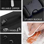 Small Lunch Box Insulated Lunch Bag for Women Men, Bento Kids Lunch Box, Compact Portable Thermal Meal Cooler Bags with Buckle Handle for Work & School, Black 5L