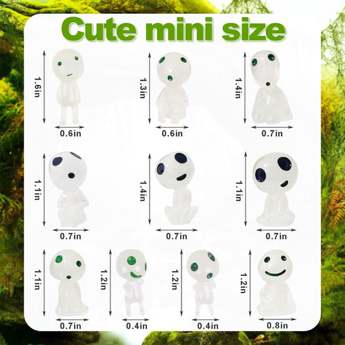 CCINEE 20Pcs Glow in Dark Tree Elves Fairy Luminous Ghost Micro Landscape Accessories Miniature Tree Elves Decoration for Garden Landscape Aquarium Dollhouse Potted Plants Decoration