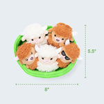 Emotional Support Highland Cows by Relatable, Cuddly Stuffed Animals, Plushies, and Cute Stuff, Great Gift Ideas for Loved Ones of All Ages, Includes 5 Toys with Carrying Basket