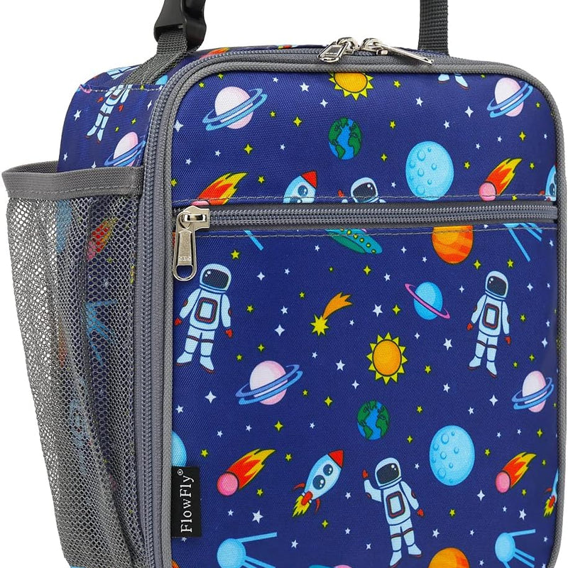 FlowFly Kids Lunch box Insulated Soft Bag Mini Cooler Back to School Thermal Meal Tote Kit for Girls, Boys, Unicorn