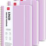deli 3-Pack Lined Spiral Journal Notebook, 160 Pages, A5 (5.5"x8") Hardcover Writing Notebook, College Ruled Spiral Bound Journal for Women & Men - Perfect for Work, School, Office & Note Taking