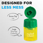 Ticonderoga My First Pencil Sharpener, 1 Hole, Large Barrel, Yellow/Green