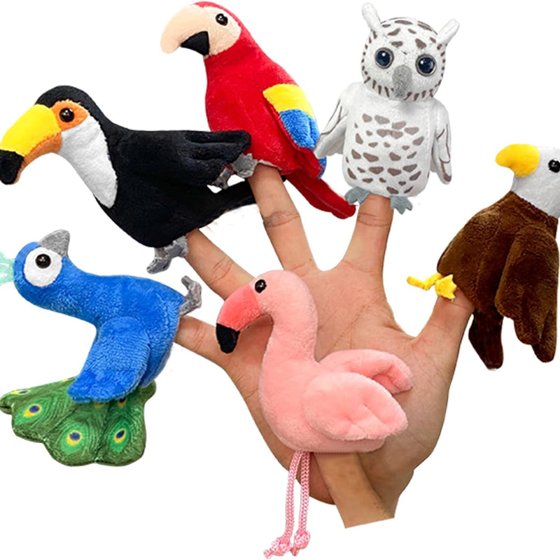 6-Piece Insect Finger Puppet Set for Kids & Toddlers, Soft Fabric Mini Hand Puppets, Realistic Animal Characters for Engaging Role-Playing & Interactive Storytelling Activities.