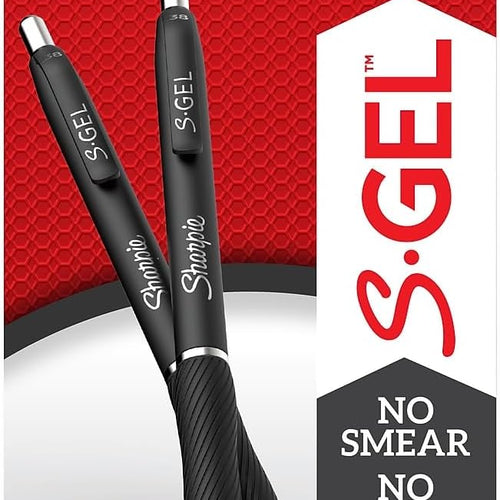 Sharpie S-Gel Pens, Ultra Fine Point (0.38mm), Black Ink, 12 Count - Office Supplies, Writing, Journaling